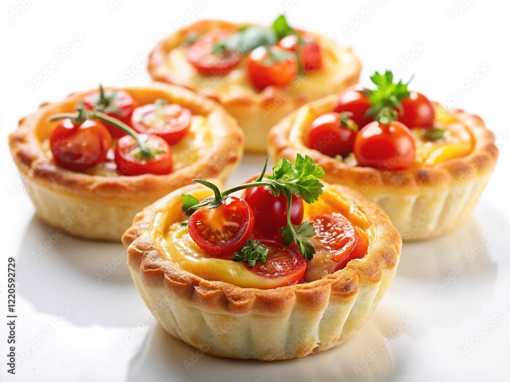 Puff Pastry Mini Pies with Cheese and Tomatoes - Gourmet Bites Puff Pastry Mini Pies with Cheese and Tomatoes - Gourmet Bites
