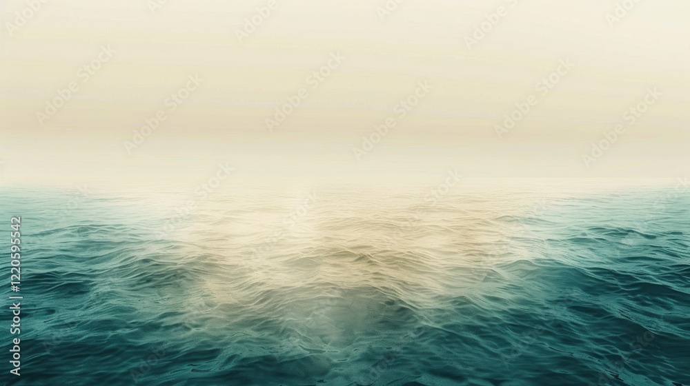 Obraz premium Serene Ocean Waves at Dawn Minimalist Seascape Art Print