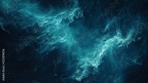 Wallpaper Mural A beautiful northern lights sky with stars. The color of the aurora is blue-green, and it has an ethereal glow that reflects off the dark night sky. Torontodigital.ca