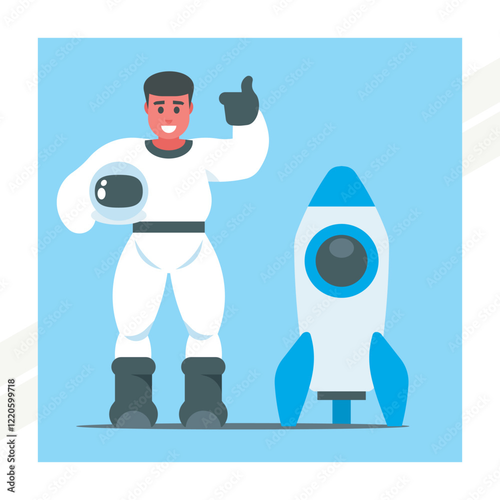 An astronaut in a space suit representing space exploration and adventure An astronaut in a space suit representing space exploration and adventure