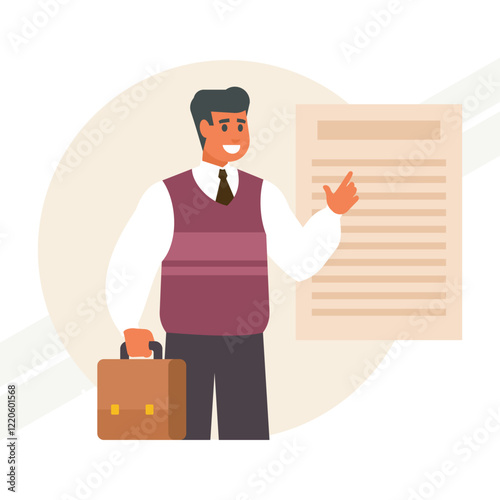 An auditor carrying a briefcase representing financial auditing and inspection