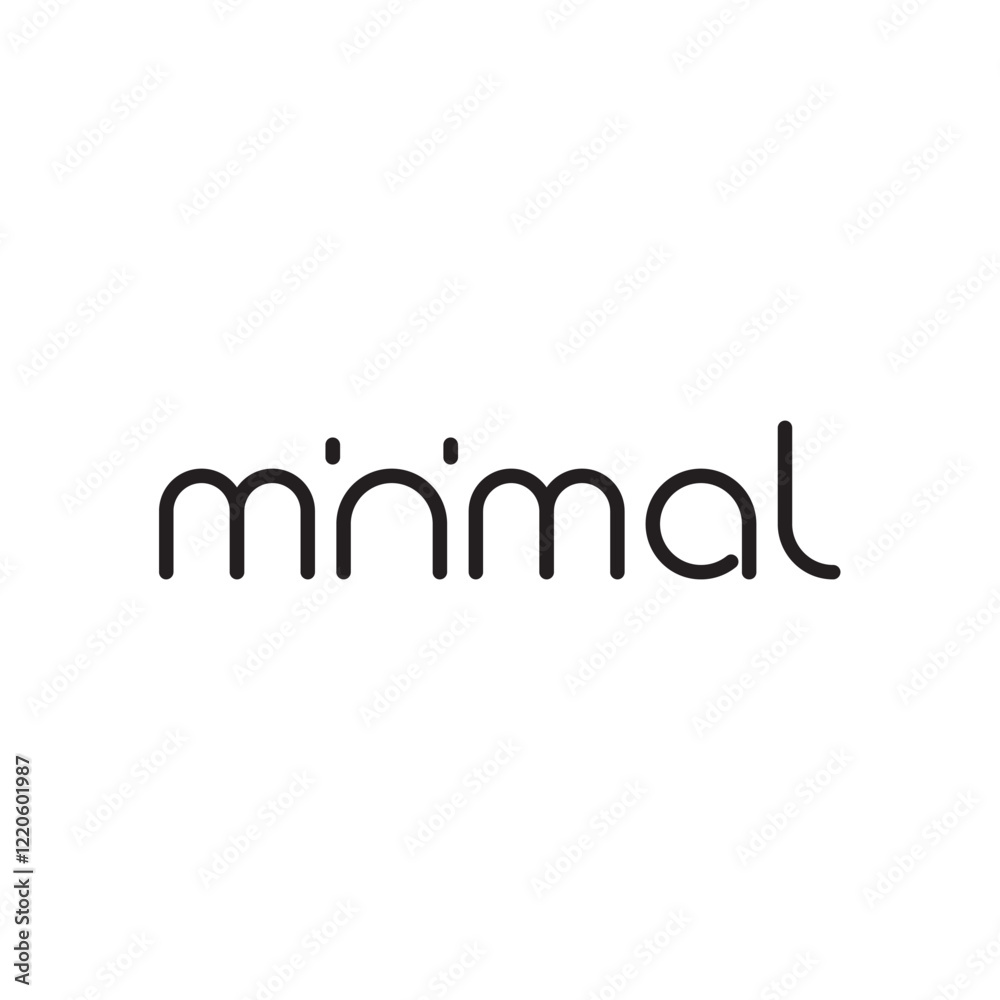 minimal text vector logo design