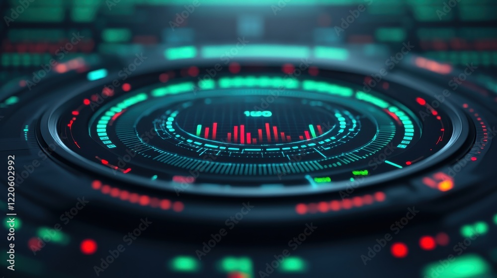 Futuristic holographic financial dashboard displaying real-time data and analytics in a high-tech virtual environment Futuristic holographic financial dashboard displaying real-time data and analytics in a high-tech virtual environment