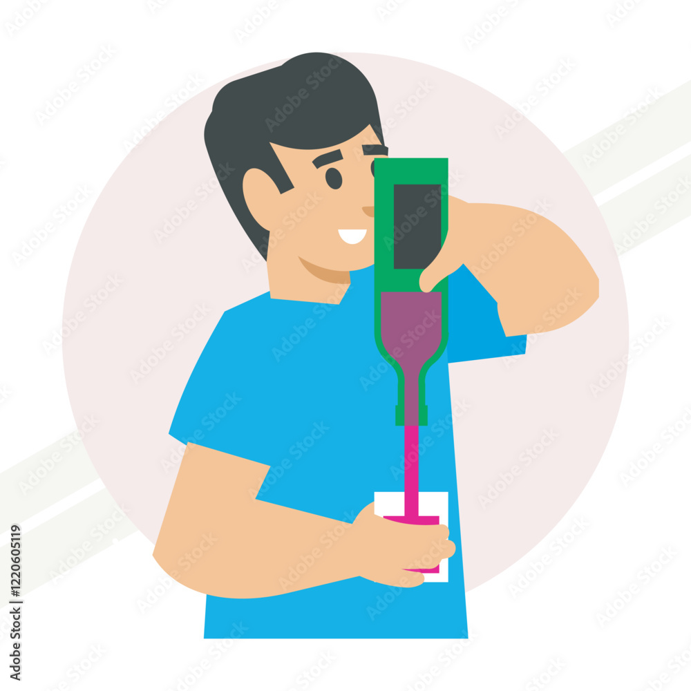 A bartender pouring an alcoholic beverage representing bartending and service A bartender pouring an alcoholic beverage representing bartending and service