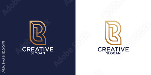 Modern and unique letter B initials logo design