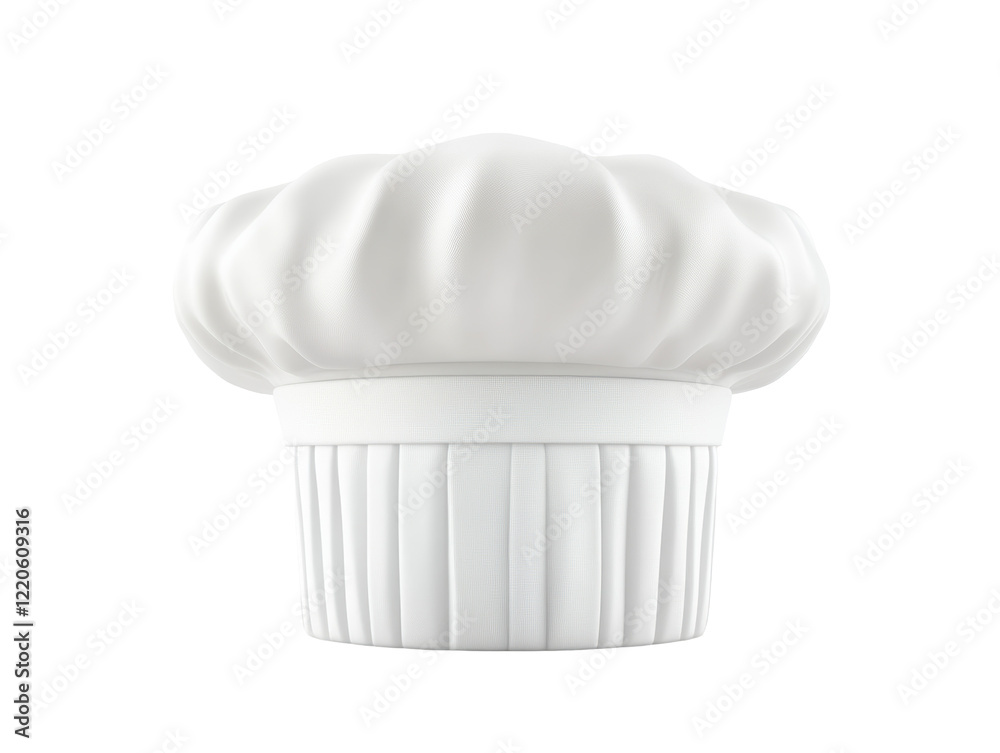 Isolated White Chef's Hat Isolated White Chef's Hat