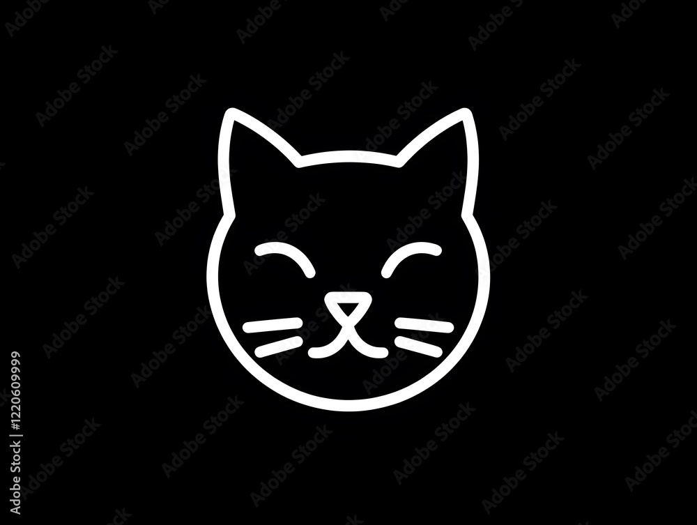Simple Feline Kitten Cat Kitty Pet Icon Symbol Simple Feline Kitten Cat Kitty Pet Icon Symbol