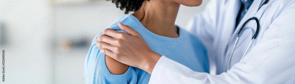 © Design@22 - Doctor performing a shoulder exam for rotator cuff tendinitis