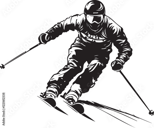 skier skiing in the mountains