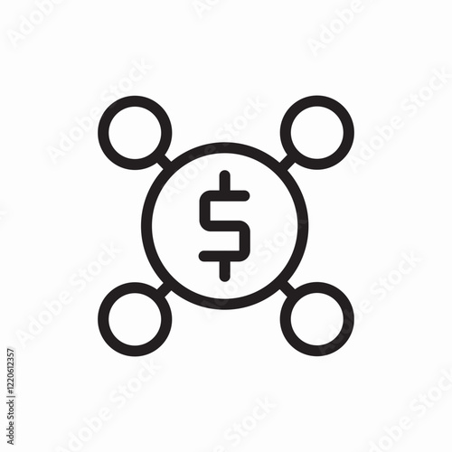 Money transfer payment icon vector sign