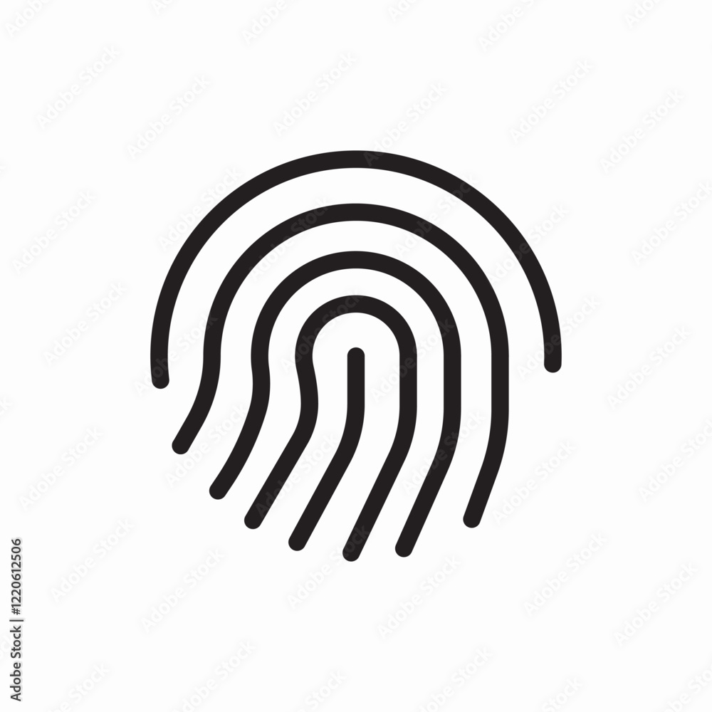 Fingerprint security scan icon vector sign Fingerprint security scan icon vector sign