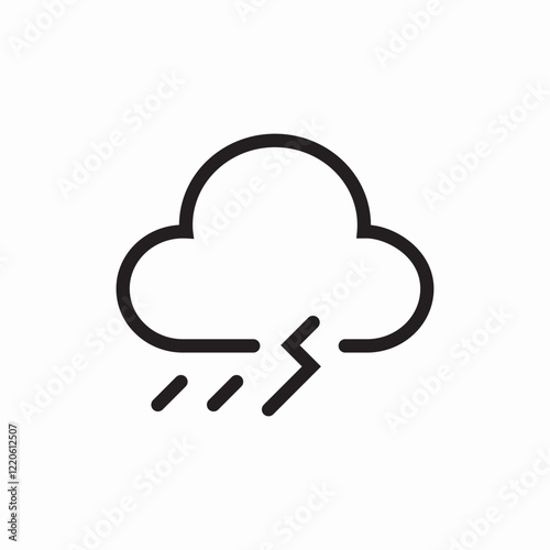 Storm cloud weather icon vector sign