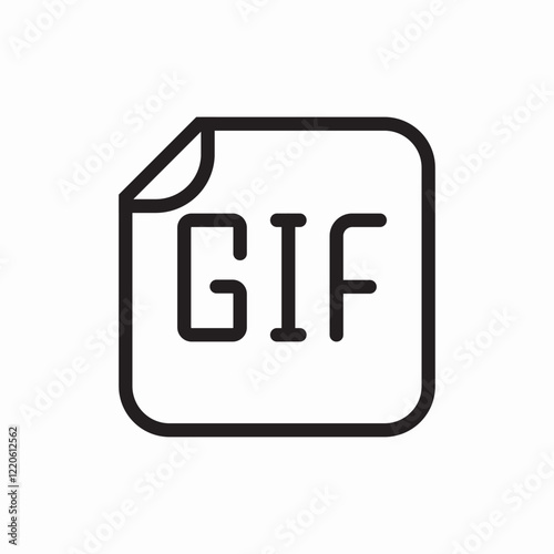 GIF file format icon vector sign