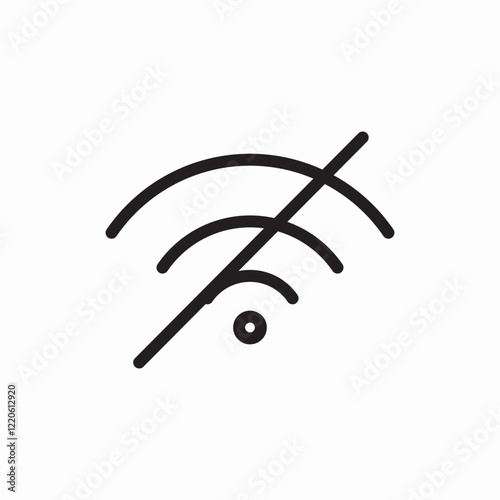 No WIFI offline icon vector sign