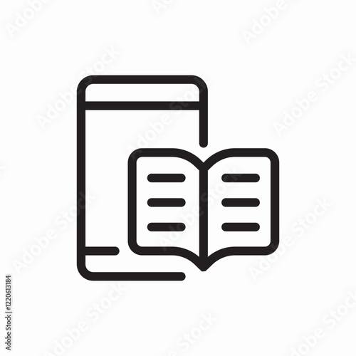 e-book icon vector sign