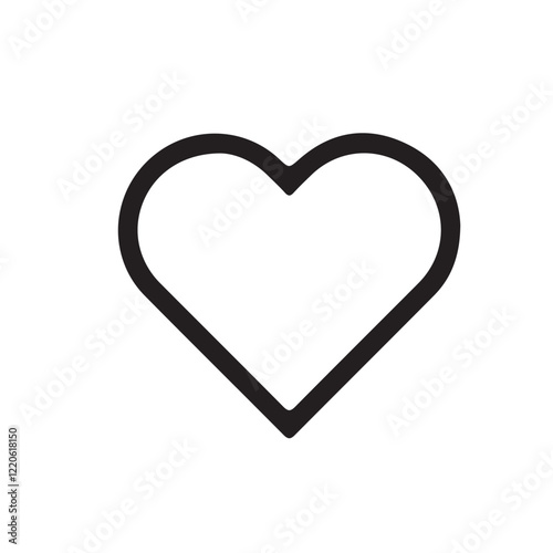Heart, love, romance or valentine's day black line heart vector eps 10 .