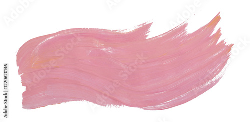 Pink brush strokes set on transparent background.