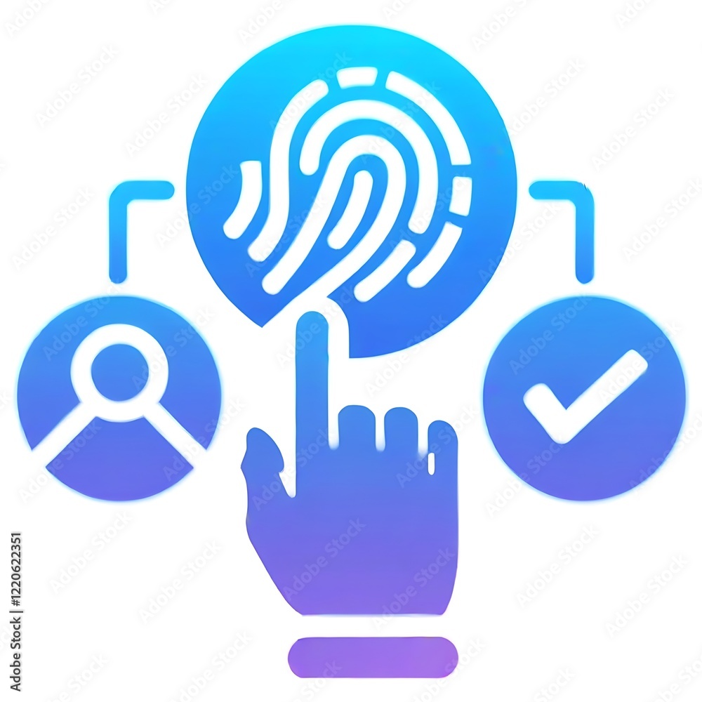 Two-Factor Authentication (2FA) – Enhanced Security for Your Account & Cyber Protection, fingerprint security, tumbs icon, biometric authentication Two-Factor Authentication (2FA) – Enhanced Security for Your Account & Cyber Protection, fingerprint security, tumbs icon, biometric authentication