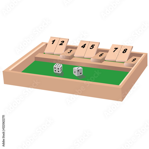 Jeu de société en bois, Shut the box