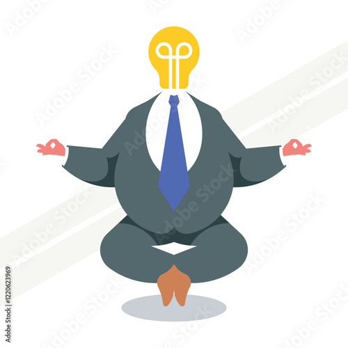 A businessman full of ideas representing creativity and innovation