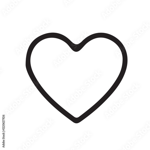 Heart, love, romance or valentine's day black line heart vector eps 10 .