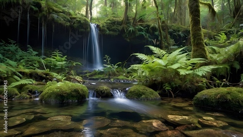 waterfall in jungle