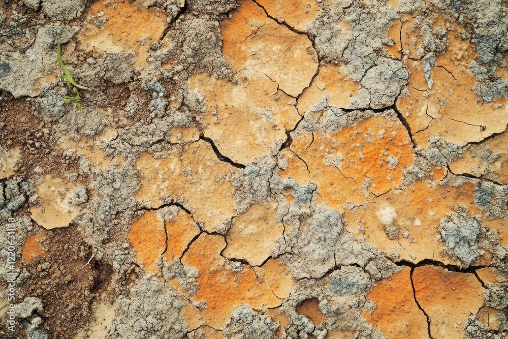The texture of the soil is a brown color, top view, The texture of the soil is a brown color, top view,