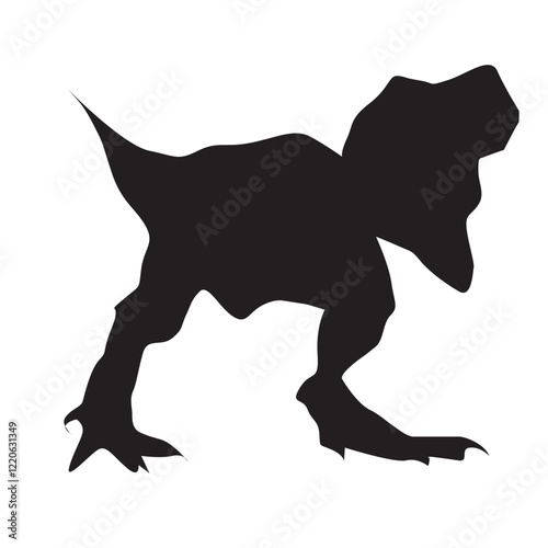 silhouette of a dino