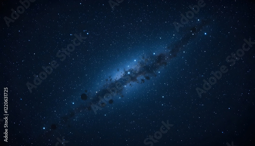 Fototapeta Naklejka Na Ścianę i Meble -  Starry Night Sky with Galactic Nebulae