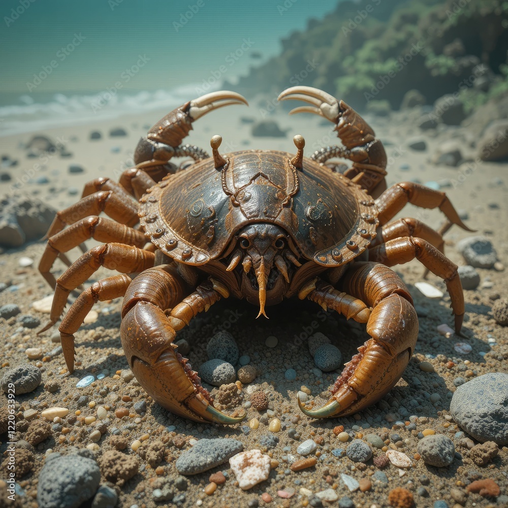 Close-up of crab with claws Close-up of crab with claws