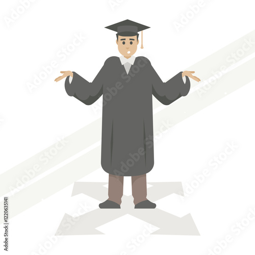 An illustration representing the concept of career choice and opportunities