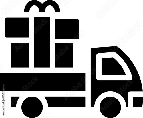 Gift Delivery Glyph Icon