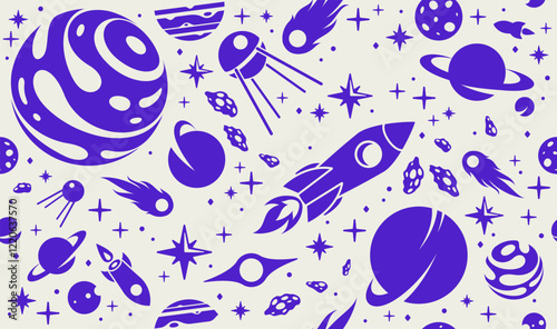 Exploring space seamless ba...