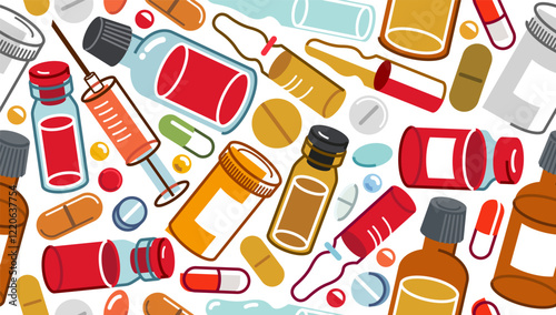 Medicine seamless backgroun...
