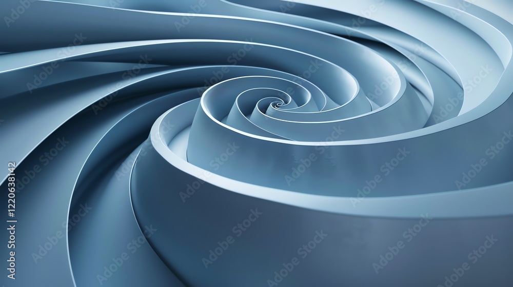 Fototapeta premium A blue abstract background of a spiral pattern.