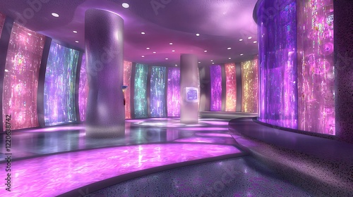 Modern, colorful, interior design, interactive exhibit