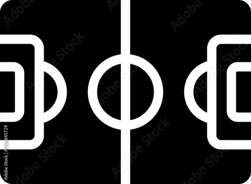 Soccer Field Glyph Icon