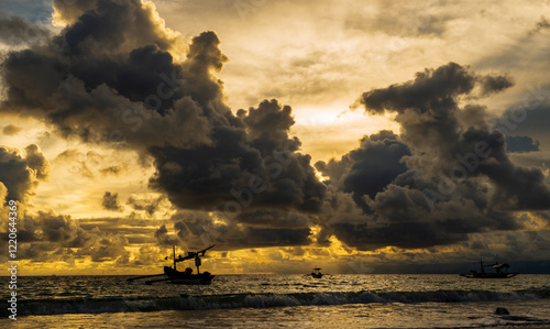 Kedonganan Beach Bali with beautiful clouds