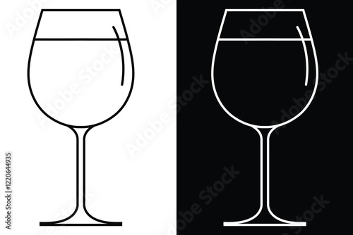 Wineglass icon vector illustration. wineglass icon. Goblet symbol.