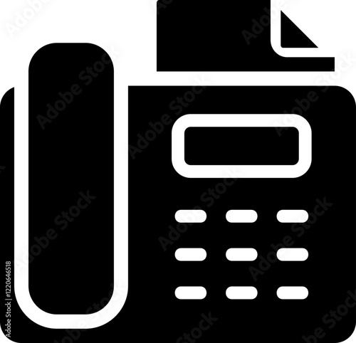 Fax Machine Glyph Icon