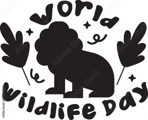 Printable world wildlife vector file photo