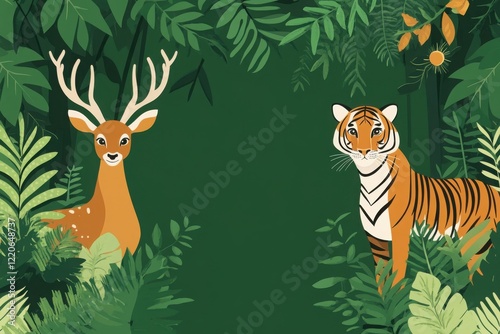 World Wildlife Conservation Day poster design with cute animals and the Earth in a flat vector style illustration photo