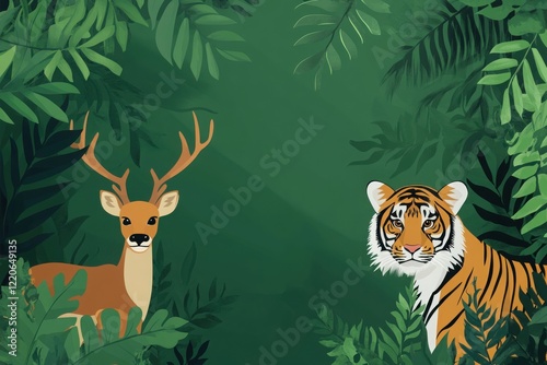 World Wildlife Conservation Day poster design with cute animals and the Earth in a flat vector style illustration photo