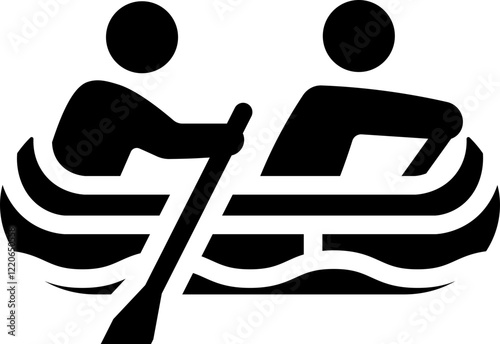 Canoe Glyph Icon