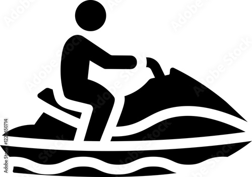 Jetski Glyph Icon
