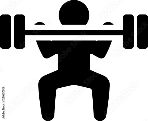 Weight Lifting Glyph Icon