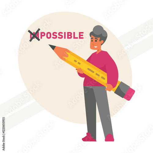 An illustration representing the concept of challenge and overcoming obstacles