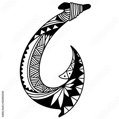 Hawaiian fish hook tattoo design.