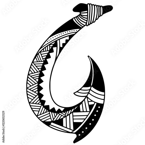 Hawaiian fish hook tattoo design.