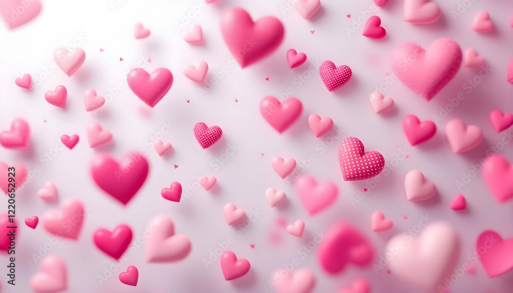 A stylish falling hearts effect on a white background ideal for Valentine's Day cards and romantic wallpapers for celebrations
A stylish falling hearts effect on a white background ideal for Valentine's Day cards and romantic wallpapers for celebrations